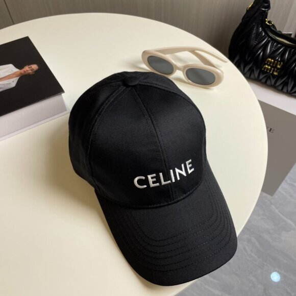 Celine Triomphe Women's Adjustable Baseball Cap (Black) - Picture 3 of 6